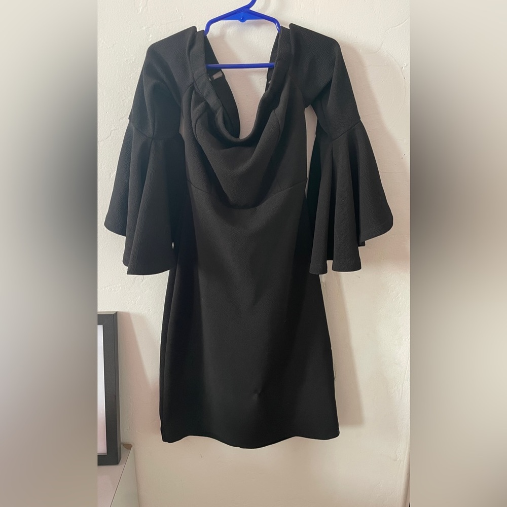 Black off the shoulder dress